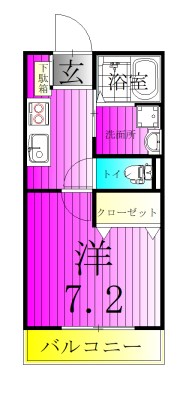 ローラン　ハイツ．  302号室 間取り
