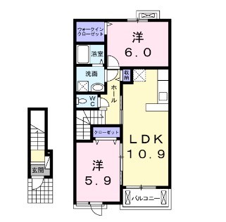 アムール 203号室 間取り