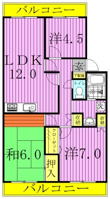 サンビラージュ南柏 間取り図