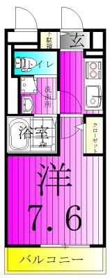 カーサファミリア 103号室 間取り