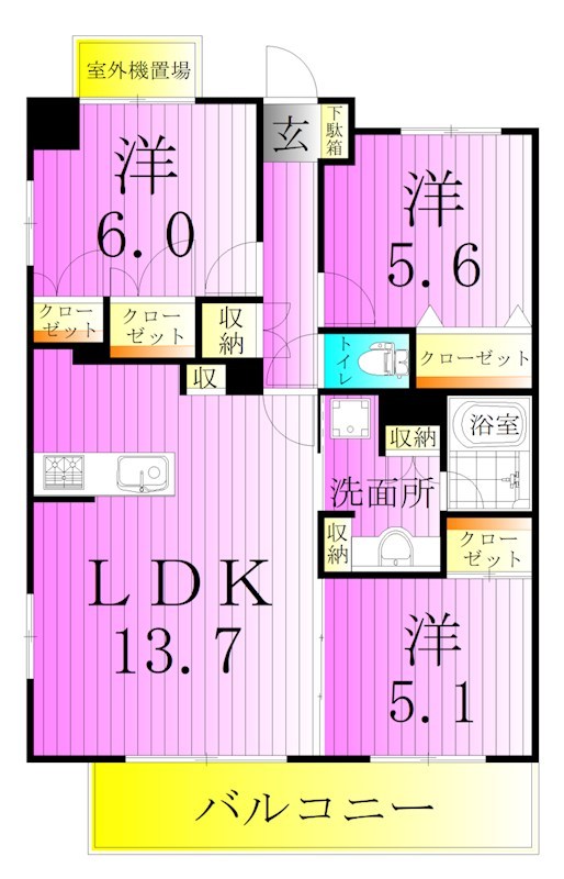 パレステージ舎人公園 間取り図