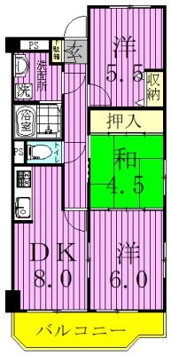ベルクレール江戸川台 406号室 間取り