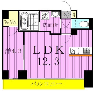 ミルーナヒルズ柏 302号室 間取り