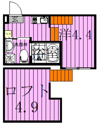 ハーモニーテラス梅田13 間取り図