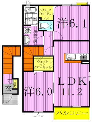 ニューはみんぐＢ 203号室 間取り