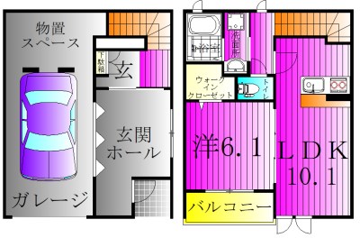 Sun Lives~さんりぶす~ 2号室 間取り