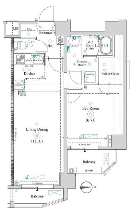 アンベリールマーロ北綾瀬1 間取り図