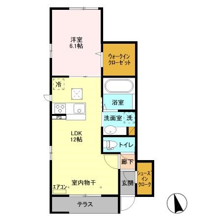 グランドソレイユⅢ 101号室 間取り