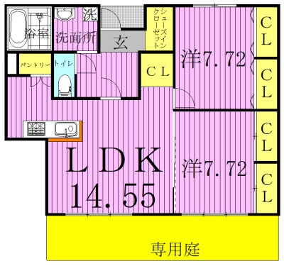 ELFORT柏 202号室 間取り