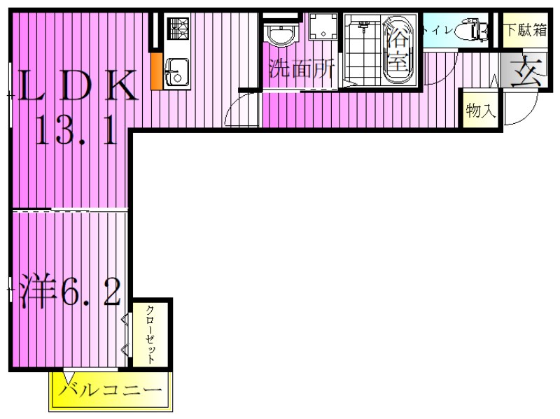 ラウレア六町 間取り図