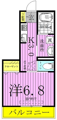 プルマージュ 201号室 間取り