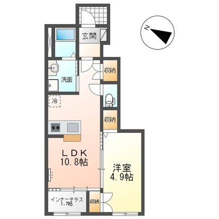 ブルー　スカイ 105号室 間取り