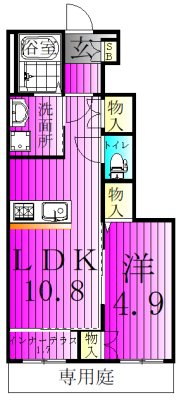 ブルー　スカイ 102号室 間取り