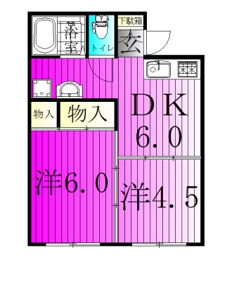 大森ハイツ 202号室 間取り