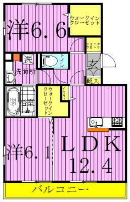 BELLA　VISTA 202号室 間取り