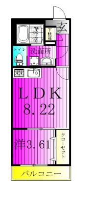 BH新松戸　Ⅰ 202号室 間取り