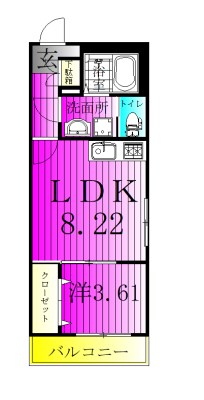 BH新松戸　Ⅱ 102号室 間取り