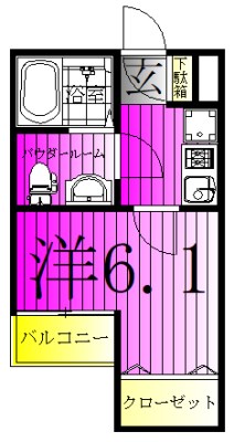 グランシーズ天王台 304号室 間取り