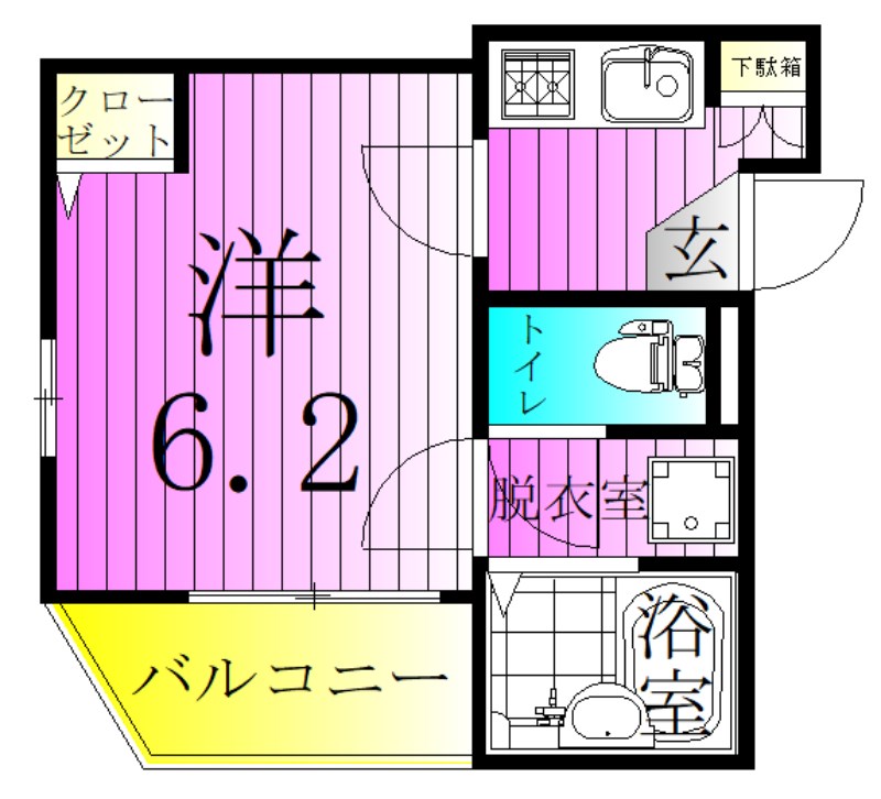 グランシャレー北千住Ⅱ 間取り図