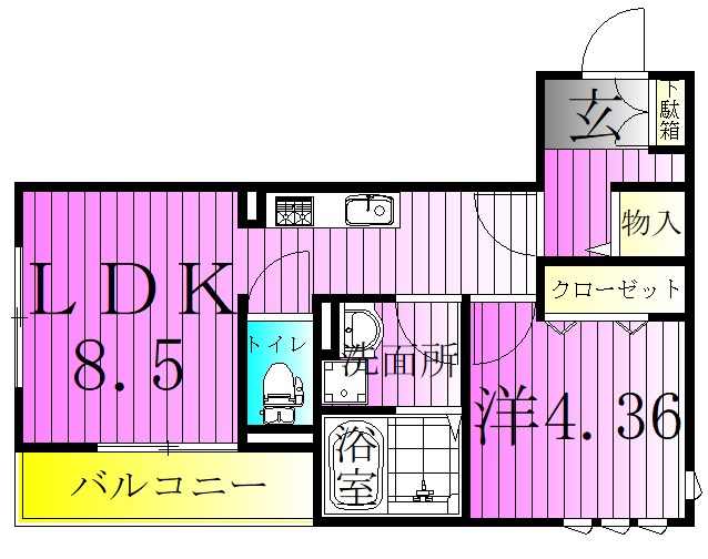 アンジュール綾瀬 間取り図