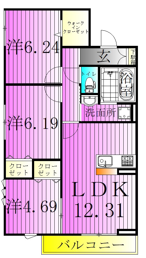 メゾンボヌール 間取り図