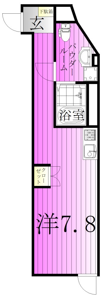 シャルム北千住 間取り図