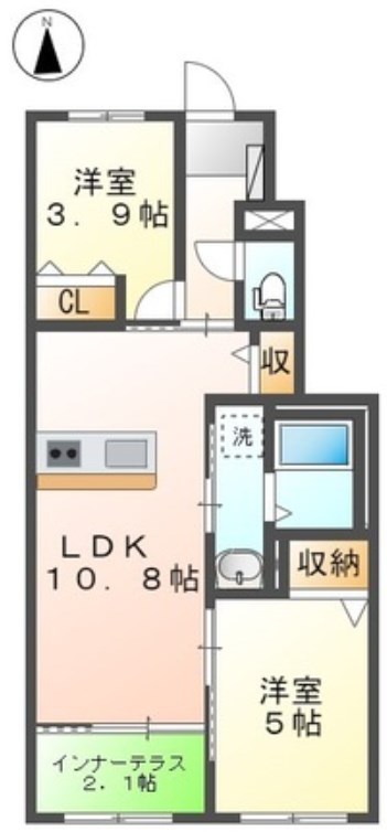 プリオーレおおたかの森 103号室 間取り