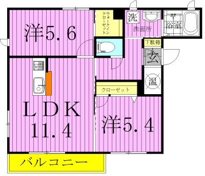 ＳＵＮ　ＲＯＣＫ　Ａ棟 間取り図