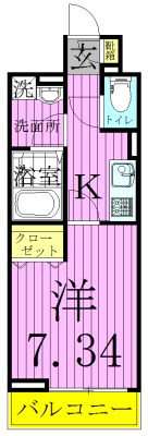 ルピナスＡ 間取り図