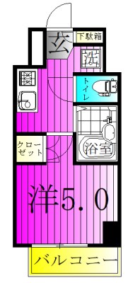 CLAREGRACE松戸 402号室 間取り