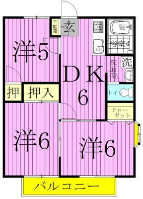 フラットアベニュー 201号室 間取り