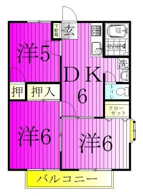 フラットアベニュー 201号室 間取り