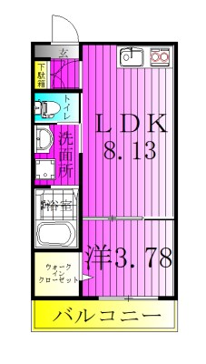 AJ北松戸 205号室 間取り