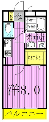 FOREST WIND 310号室 間取り