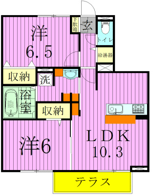 フォレストＩ 203号室 間取り