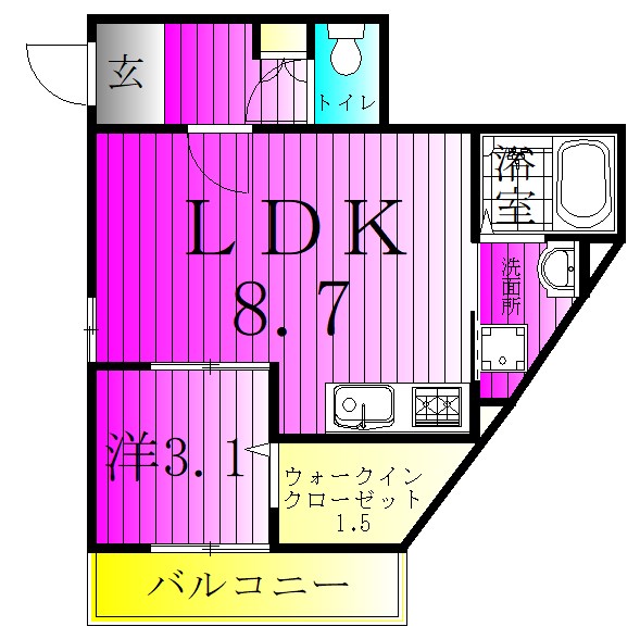 KS Residence 204号室 間取り