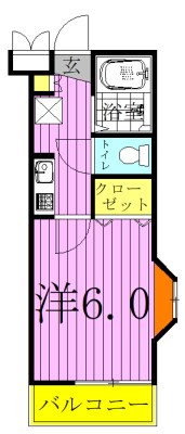 プランタン柏 2Ｅ号室 間取り