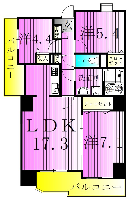 ベルドミール弐番館 間取り図