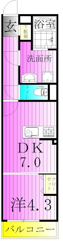 ブランシュバル五反野 間取り図