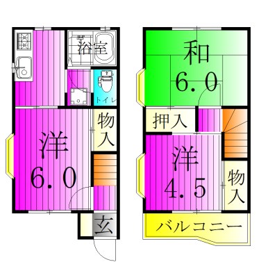 ベルウッドA棟 1号室 間取り