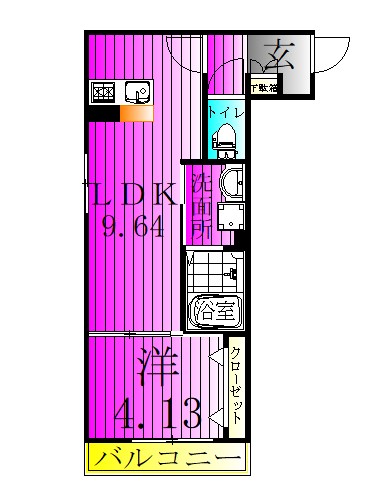 LIO Ⅱ 106号室 間取り
