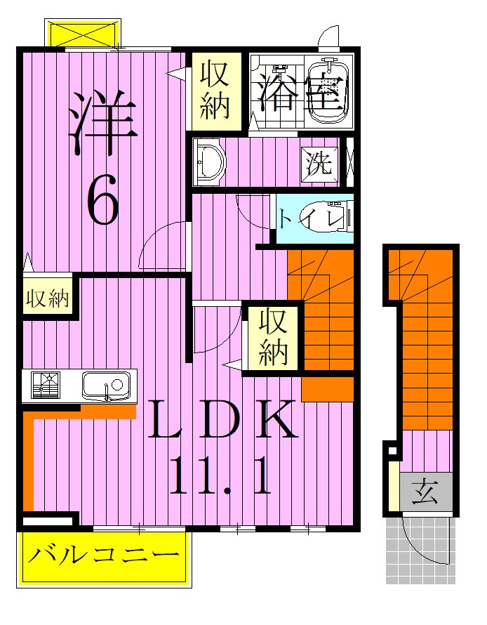 リズ　コリーヌ 202号室 間取り