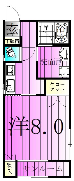 ハイムお花茶屋 間取り図