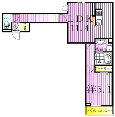 セレスティア扇Ⅰ 間取り図