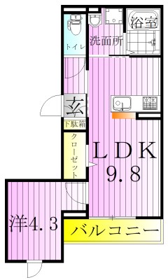 セレスティア扇Ⅰ 間取り図