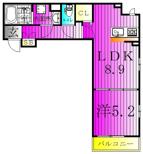 ル・リアン柏の葉Ⅱ 303号室 間取り