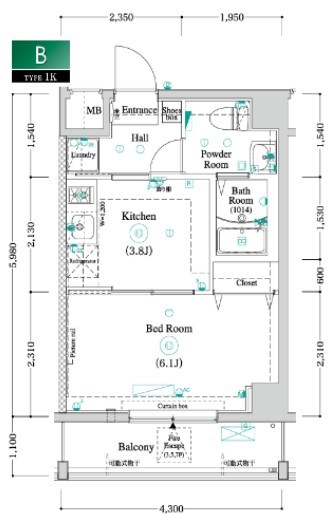アンベリール亀有 間取り図