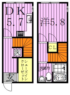 エフプレスト西新井本町 間取り図