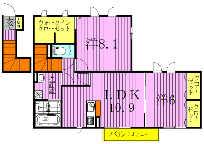 ペアリーフ  101号室 間取り