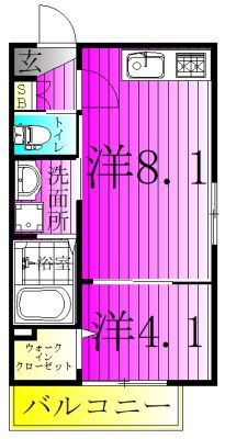 AJ南柏SouthⅢ 201号室 間取り